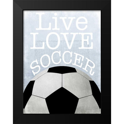 Soccer Love Black Modern Wood Framed Art Print by Prime, Marcus