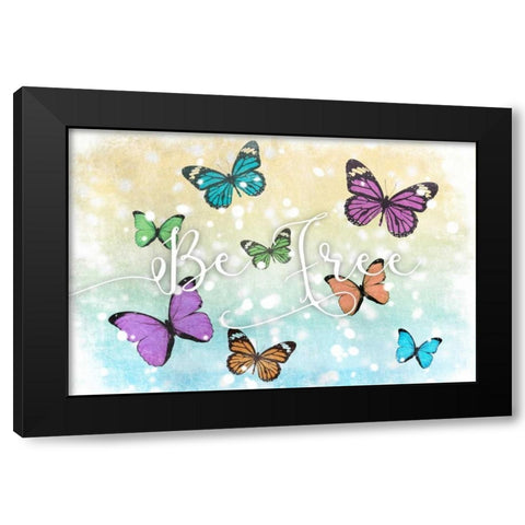 Butterfly Free Black Modern Wood Framed Art Print by Prime, Marcus