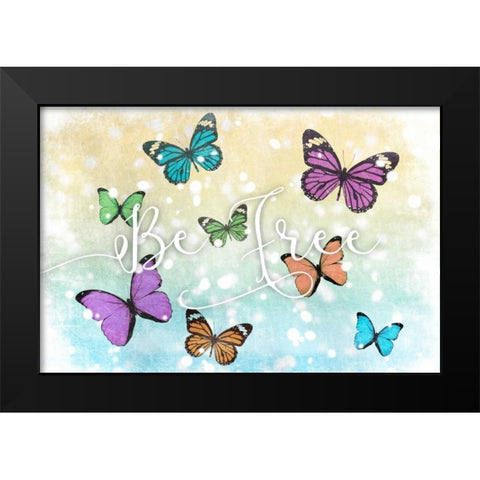 Butterfly Free Black Modern Wood Framed Art Print by Prime, Marcus