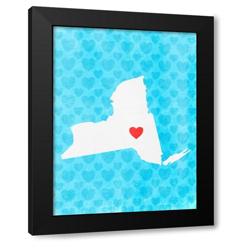New York Love Black Modern Wood Framed Art Print by Prime, Marcus