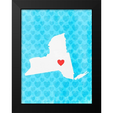 New York Love Black Modern Wood Framed Art Print by Prime, Marcus