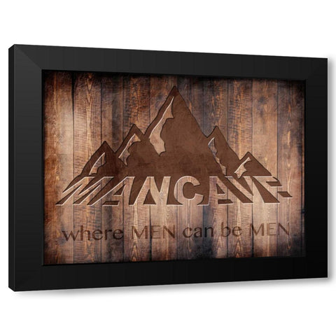 Mancave Men Black Modern Wood Framed Art Print by Prime, Marcus