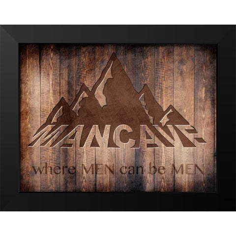 Mancave Men Black Modern Wood Framed Art Print by Prime, Marcus