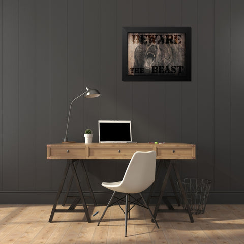 The Beast Black Modern Wood Framed Art Print by Prime, Marcus