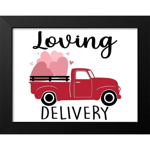Loving Delivery Black Modern Wood Framed Art Print by Prime, Marcus