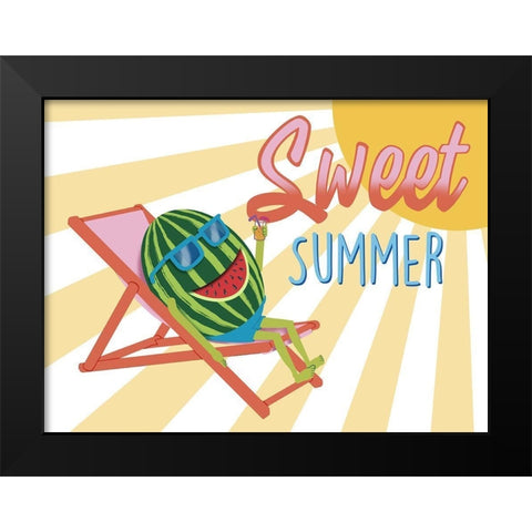 Sweet Summer Black Modern Wood Framed Art Print by Prime, Marcus