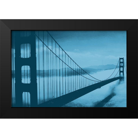 Golden Gate Evening Black Modern Wood Framed Art Print by Prime, Marcus
