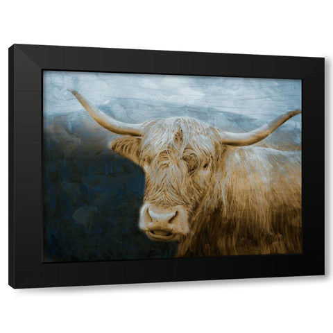 Marvelous Hairy Bull Black Modern Wood Framed Art Print by Prime, Marcus