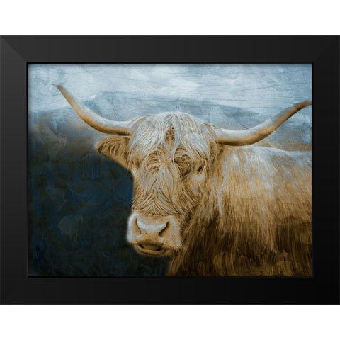 Marvelous Hairy Bull Black Modern Wood Framed Art Print by Prime, Marcus