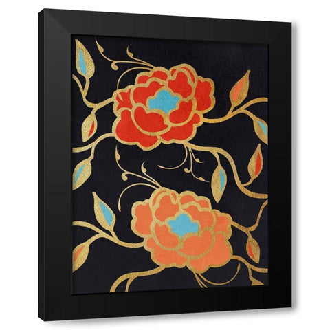 Eastern Blooms Black Modern Wood Framed Art Print with Double Matting by Prime, Marcus