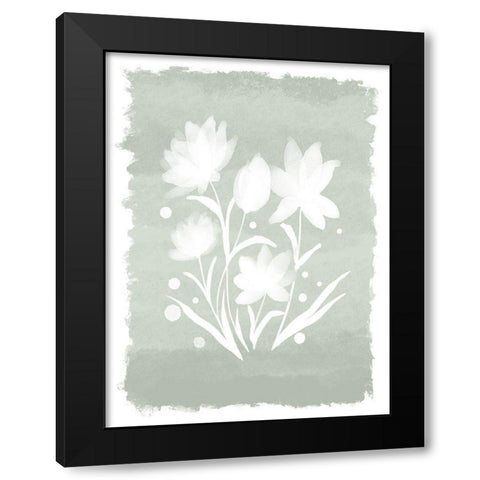 Watercolor Florals 1 Black Modern Wood Framed Art Print by Prime, Marcus