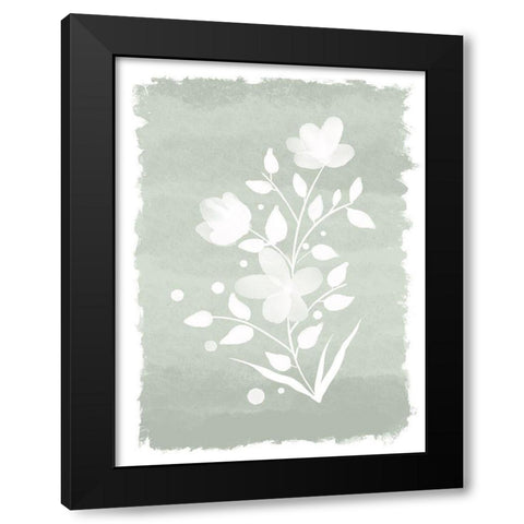 Watercolor Florals 2 Black Modern Wood Framed Art Print with Double Matting by Prime, Marcus