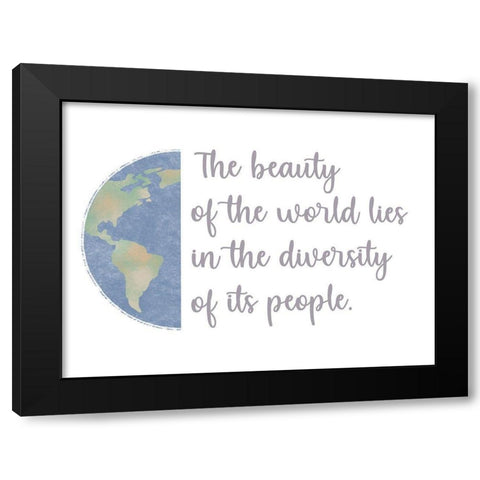 Diverse World Black Modern Wood Framed Art Print by Prime, Marcus