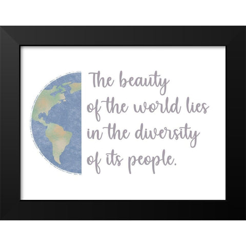Diverse World Black Modern Wood Framed Art Print by Prime, Marcus