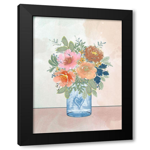 Loving Bouquet 2 Black Modern Wood Framed Art Print with Double Matting by Prime, Marcus