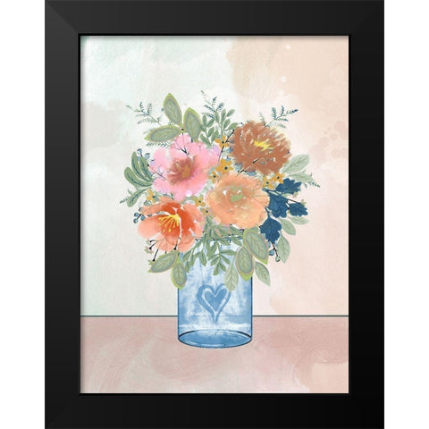 Loving Bouquet 2 Black Modern Wood Framed Art Print by Prime, Marcus