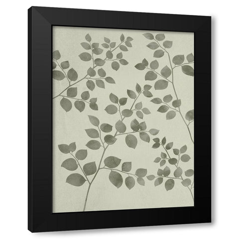 Botanical Pattern Black Modern Wood Framed Art Print with Double Matting by Prime, Marcus