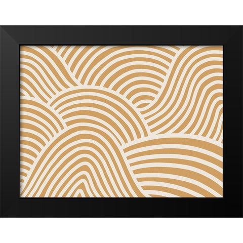 Warped Hills Black Modern Wood Framed Art Print by Prime, Marcus