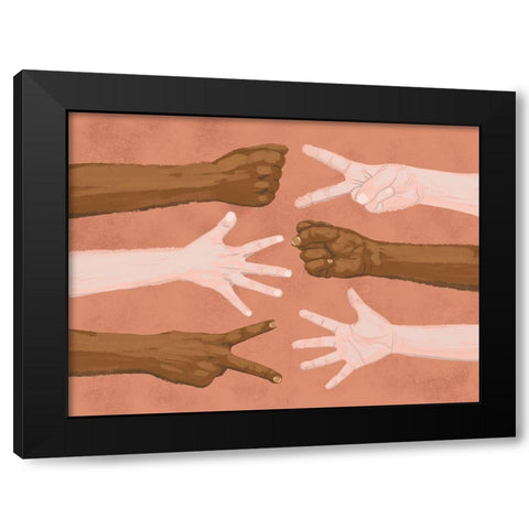 Equality Fun Black Modern Wood Framed Art Print with Double Matting by Prime, Marcus