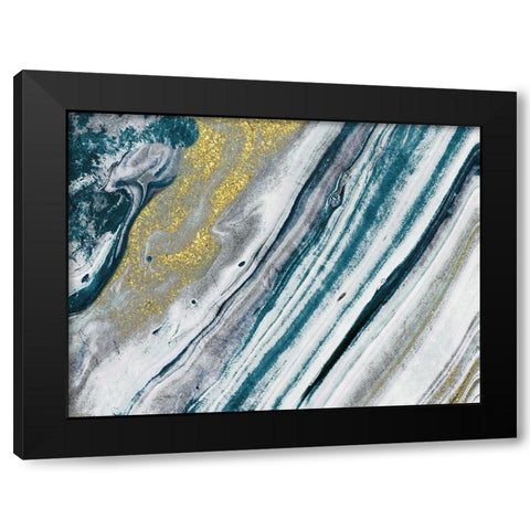 Golden Toned Stone 1 Black Modern Wood Framed Art Print by Prime, Marcus