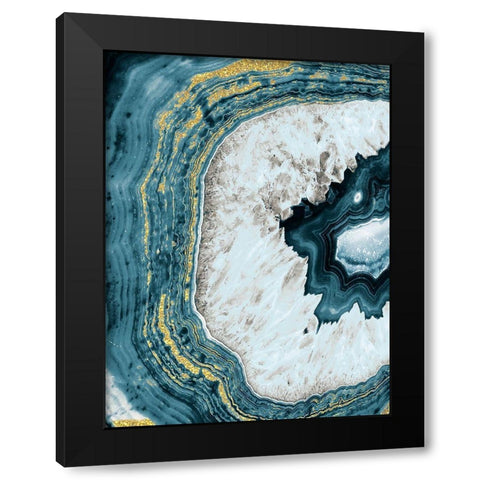 Azur Aurora Geod Black Modern Wood Framed Art Print by Prime, Marcus