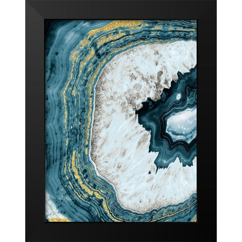 Azur Aurora Geod Black Modern Wood Framed Art Print by Prime, Marcus