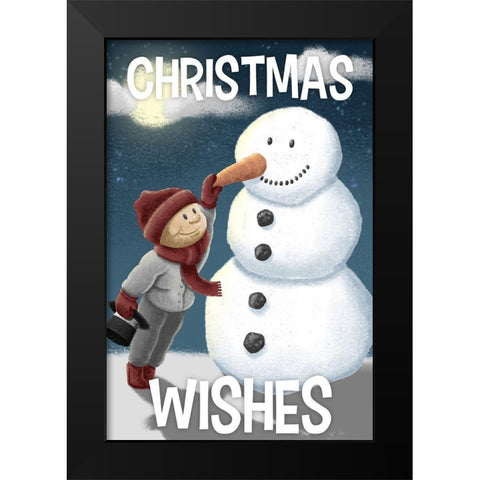 Christmas Wishes 1 Black Modern Wood Framed Art Print by Prime, Marcus