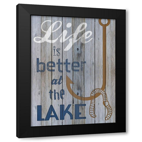 Lake Life Black Modern Wood Framed Art Print by Prime, Marcus