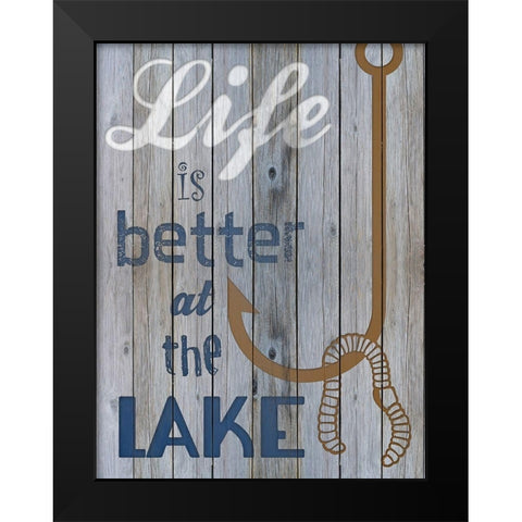 Lake Life Black Modern Wood Framed Art Print by Prime, Marcus