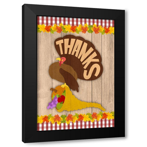 Give Thanks Black Modern Wood Framed Art Print by Prime, Marcus