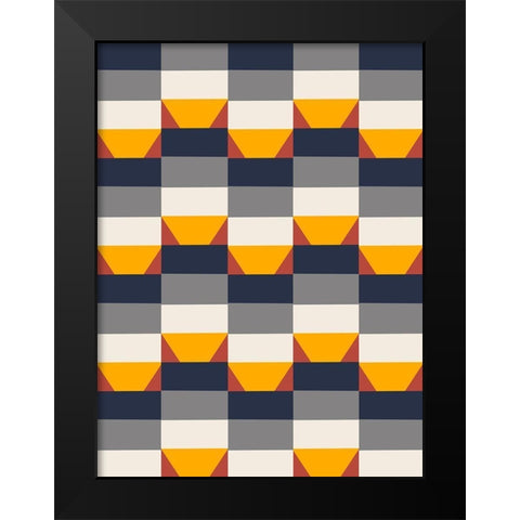 Shifting Patterns Black Modern Wood Framed Art Print by Prime, Marcus