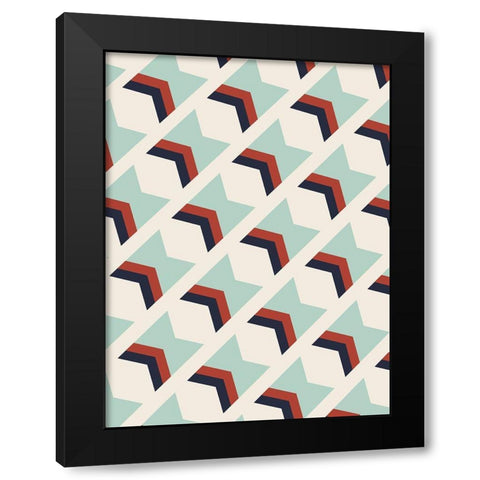Hourglass Pattern Black Modern Wood Framed Art Print by Prime, Marcus
