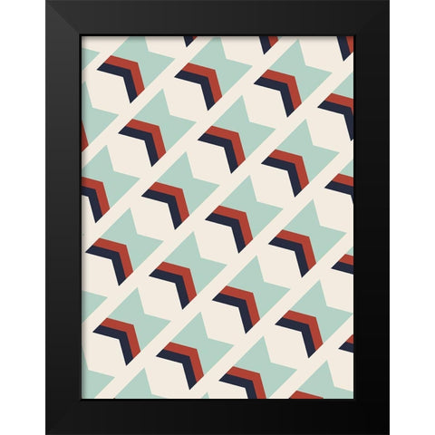 Hourglass Pattern Black Modern Wood Framed Art Print by Prime, Marcus