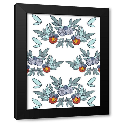 Floral Buddies Black Modern Wood Framed Art Print with Double Matting by Prime, Marcus