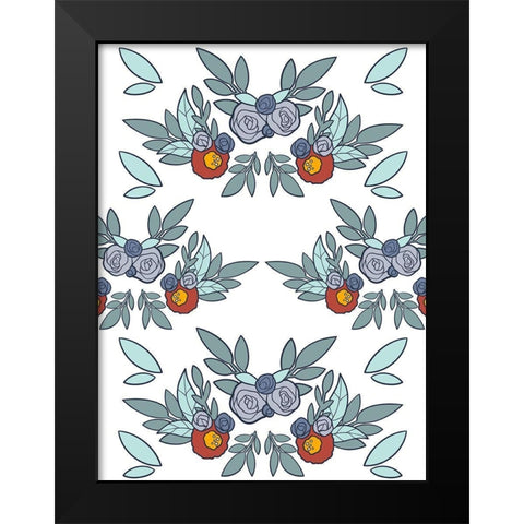 Floral Buddies Black Modern Wood Framed Art Print by Prime, Marcus