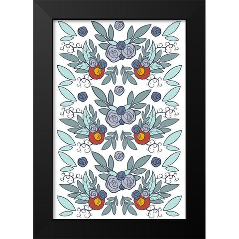Illustrated Garden Black Modern Wood Framed Art Print by Prime, Marcus