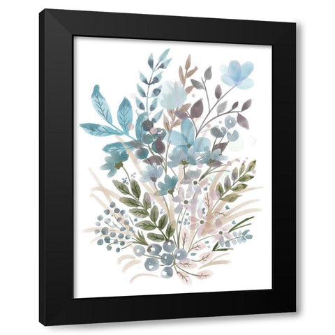 Soft Garden Flowers Black Modern Wood Framed Art Print with Double Matting by Prime, Marcus
