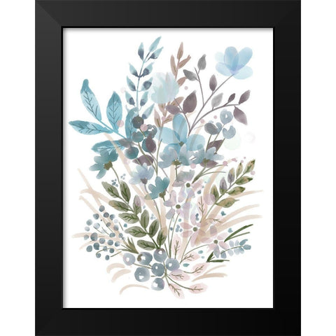 Soft Garden Flowers Black Modern Wood Framed Art Print by Prime, Marcus