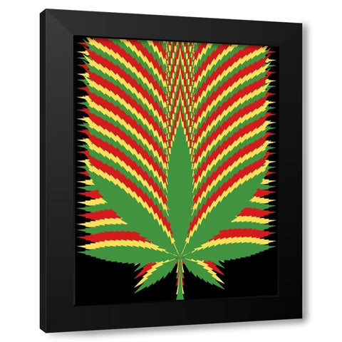 Repeated Happiness Black Modern Wood Framed Art Print by Prime, Marcus