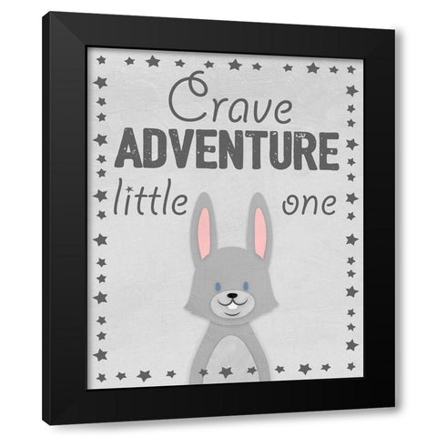 Adventure Bunny Black Modern Wood Framed Art Print with Double Matting by Prime, Marcus