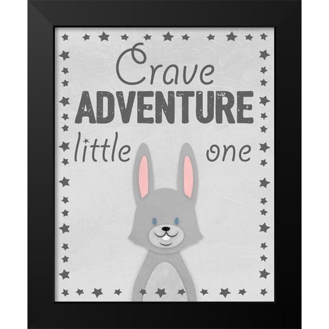 Adventure Bunny Black Modern Wood Framed Art Print by Prime, Marcus