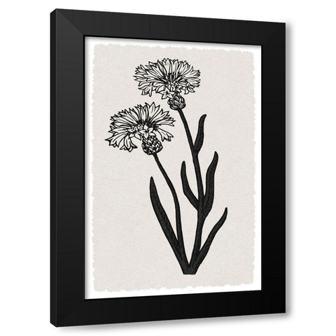 Rural Florals Black Modern Wood Framed Art Print by Prime, Marcus