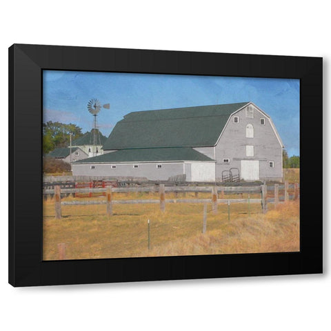 Farm Life Black Modern Wood Framed Art Print with Double Matting by Prime, Marcus