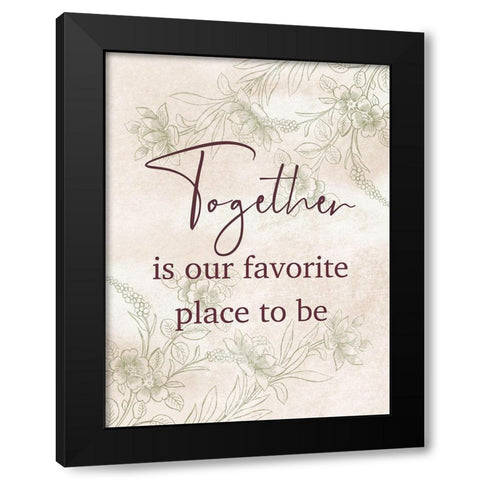 Together Place Black Modern Wood Framed Art Print with Double Matting by Prime, Marcus