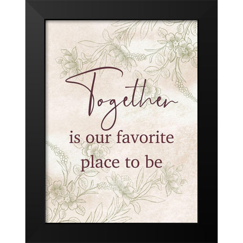 Together Place Black Modern Wood Framed Art Print by Prime, Marcus