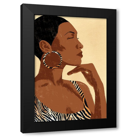 Fierce Tiger 1 Black Modern Wood Framed Art Print by Prime, Marcus