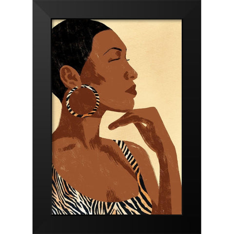 Fierce Tiger 1 Black Modern Wood Framed Art Print by Prime, Marcus
