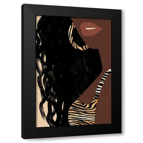 Cheetah_Goddess Black Modern Wood Framed Art Print by Prime, Marcus
