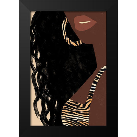 Cheetah_Goddess Black Modern Wood Framed Art Print by Prime, Marcus