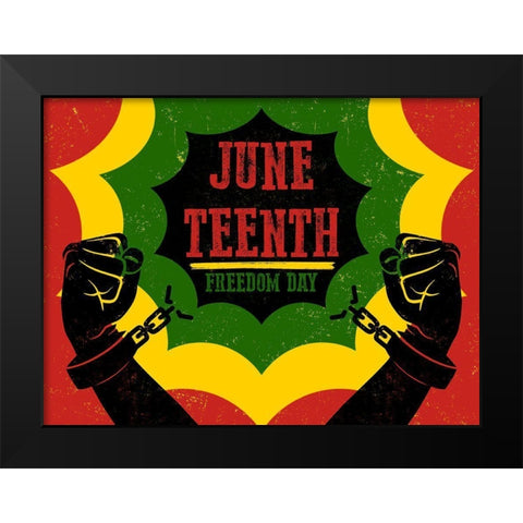 Break Free Black Modern Wood Framed Art Print by Prime, Marcus